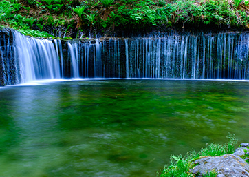 写真:白糸の滝